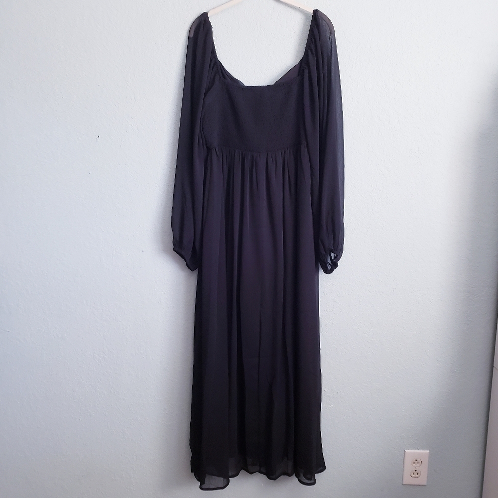 Baltic Born Dione Long Sleeve Black Midi Dress - Picture 6 of 6